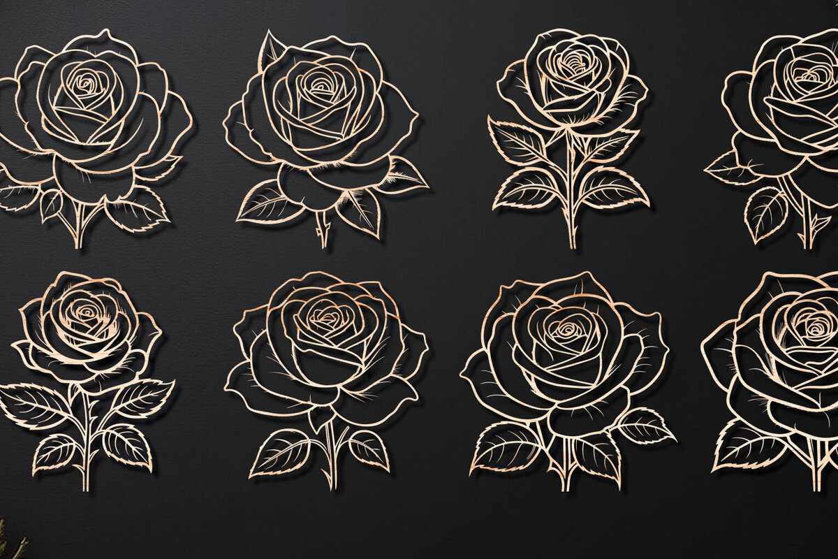 Intra απο ξύλο plywood 3mm-4mm πάχος – Πακέτο με Valentine Rose Δίασταση  20x20 cm INTRAFABR-111885283