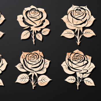 Intra απο ξύλο plywood 3mm-4mm πάχος – Πακέτο με Valentine Rose Δίασταση 20x20 cm INTRAFABR-111885290 - Image 1