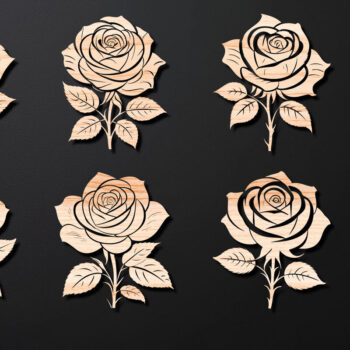 Intra απο ξύλο plywood 3mm-4mm πάχος – Πακέτο με Valentine Rose Δίασταση  20x20 cm INTRAFABR-111885299 - Image 1
