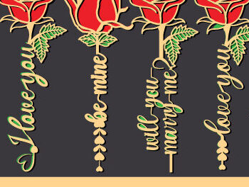 Intra απο ξύλο plywood 3mm-4mm πάχος – Valentine Rose Bundle 867 Δίασταση  20x20 cm INTRAFABR-59613406 - Image 2