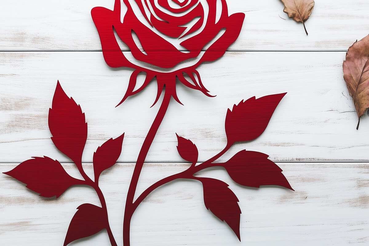 Intra απο ξύλο plywood 3mm-4mm πάχος – Αρχείο κοπής με λέιζερ Valentine Rose Δίασταση  20x20 cm INTRAFABR-111404493