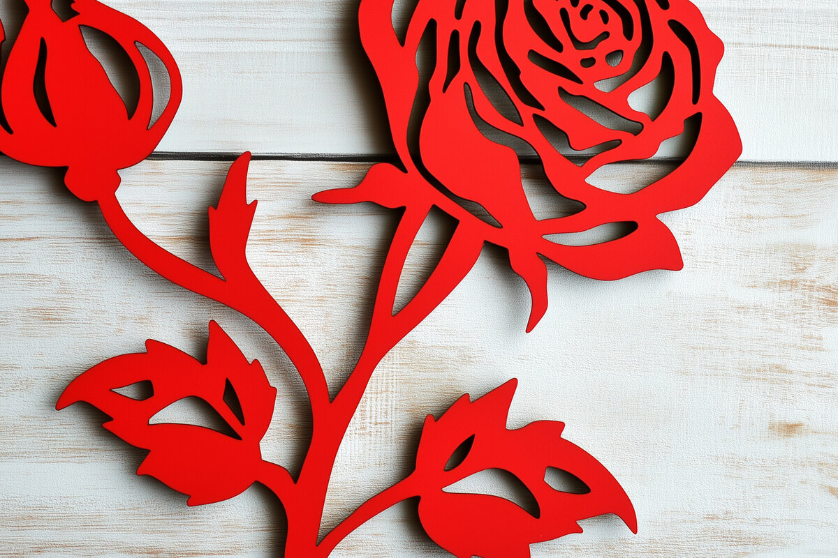 Intra απο ξύλο plywood 3mm-4mm πάχος – Αρχείο κοπής με λέιζερ Valentine Rose Δίασταση  20x20 cm INTRAFABR-111406802