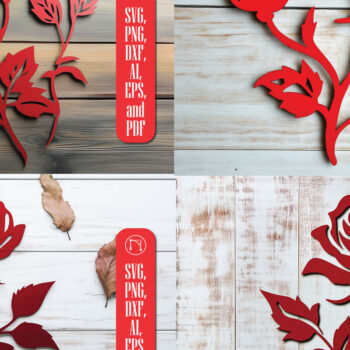 Intra απο ξύλο plywood 3mm-4mm πάχος – Πακέτο αρχείου Cut με λέιζερ Valentine Rose Δίασταση  20x20 cm INTRAFABR-111406979 - Image 1