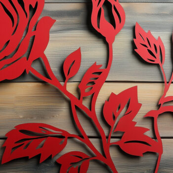 Intra απο ξύλο plywood 3mm-4mm πάχος – Αρχείο κοπής με λέιζερ Valentine Rose Δίασταση  20x20 cm INTRAFABR-111403455 - Image 1