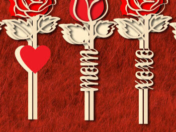 Intra απο ξύλο plywood 3mm-4mm πάχος – Valentine Rose Cut Επεξεργάσιμο Κείμενο1302 Δίασταση  20x20 cm INTRAFABR-113980633 - Image 4