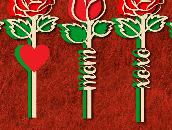 Intra απο ξύλο plywood 3mm-4mm πάχος – Valentine Rose Cut Επεξεργάσιμο Κείμενο1302 Δίασταση  20x20 cm INTRAFABR-113980633 - Image 5