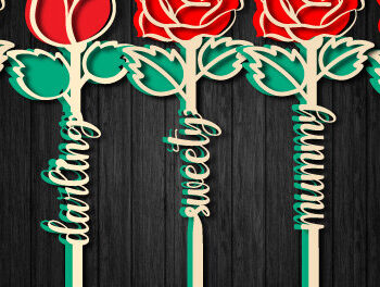 Intra απο ξύλο plywood 3mm-4mm πάχος – Valentine Rose Cut Επεξεργάσιμο Κείμενο1304 Δίασταση  20x20 cm INTRAFABR-113985793 - Image 3