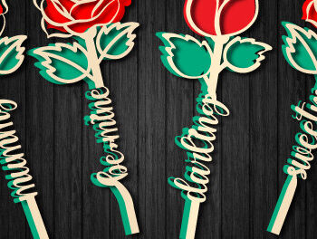 Intra απο ξύλο plywood 3mm-4mm πάχος – Valentine Rose Cut Επεξεργάσιμο Κείμενο1304 Δίασταση  20x20 cm INTRAFABR-113985793 - Image 4