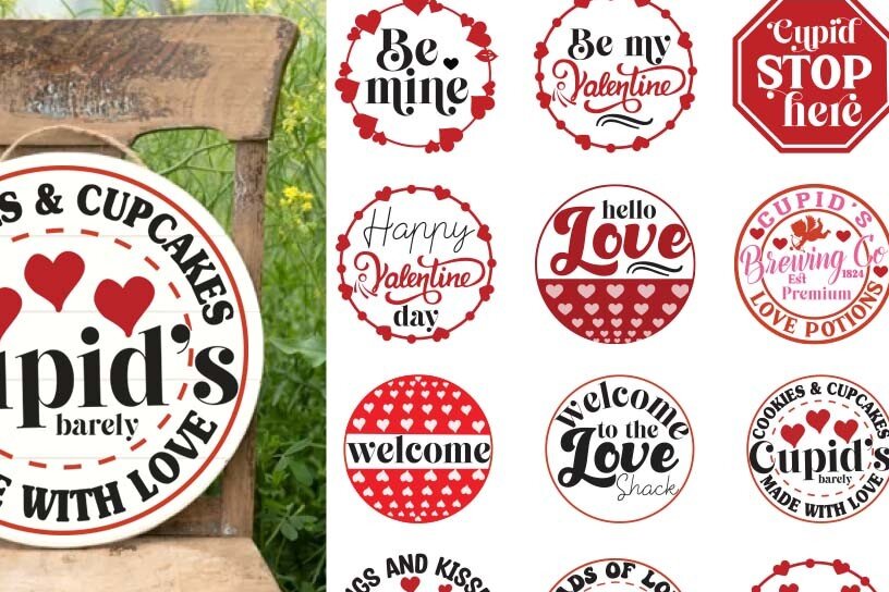 Intra απο ξύλο plywood 3mm-4mm πάχος – Πακέτο στρογγυλής πινακίδας Αγίου Βαλεντίνου Δίασταση  20x20 cm INTRAFABR-62672511