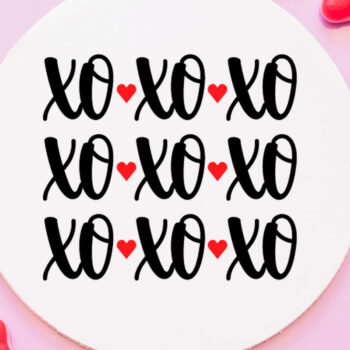 Intra απο ξύλο plywood 3mm-4mm πάχος – Στρογγυλό σημάδι του Αγίου Βαλεντίνου. Xo Xo Xo Δίασταση  20x20 cm INTRAFABR-82901859 - Image 1