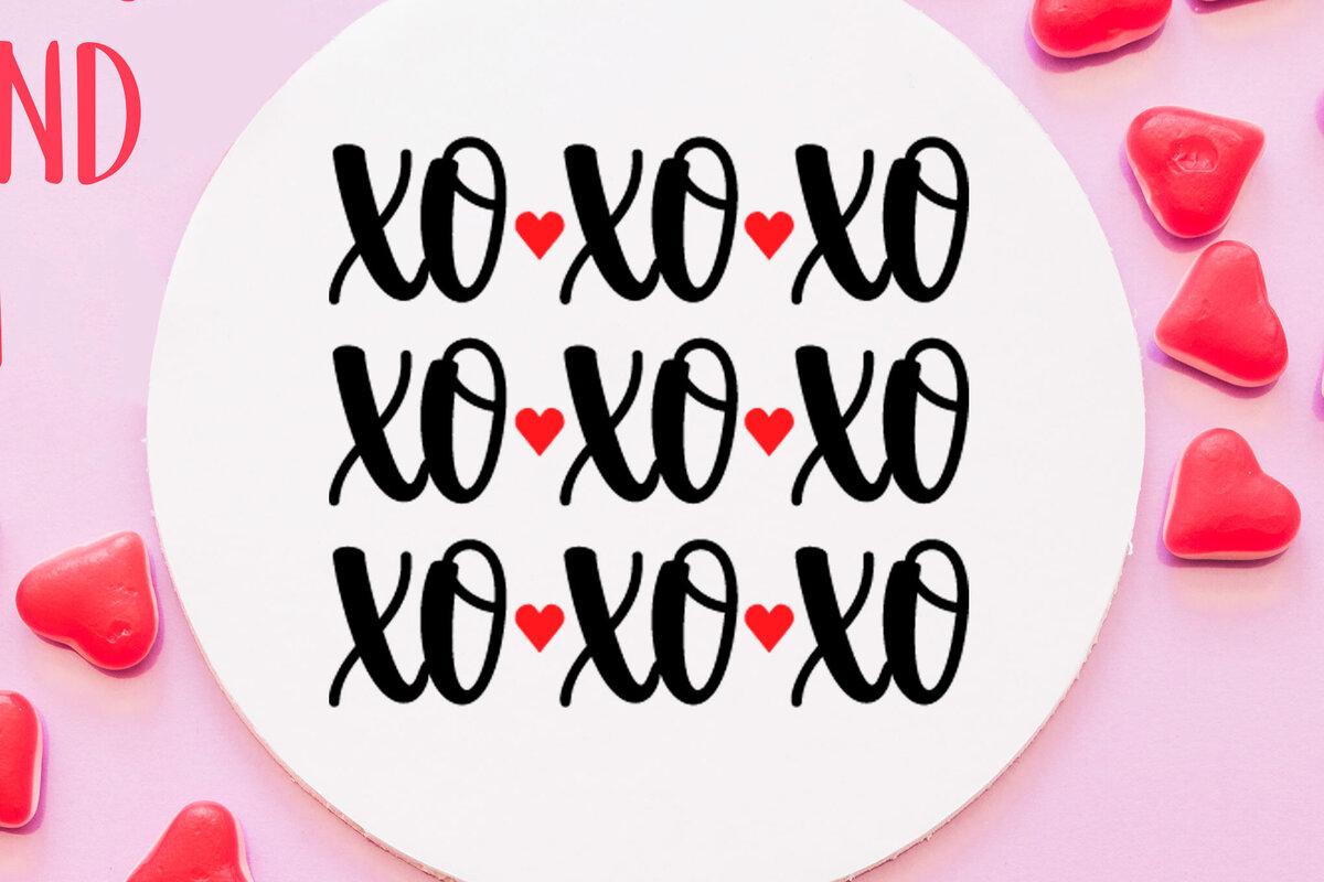 Intra απο ξύλο plywood 3mm-4mm πάχος – Στρογγυλό σημάδι του Αγίου Βαλεντίνου. Xo Xo Xo Δίασταση  20x20 cm INTRAFABR-82901859