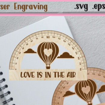 Intra απο ξύλο plywood 3mm-4mm πάχος – Valentine Ruler Arch - Ruler Protactor Δίασταση  20x20 cm INTRAFABR-113620503 - Image 1