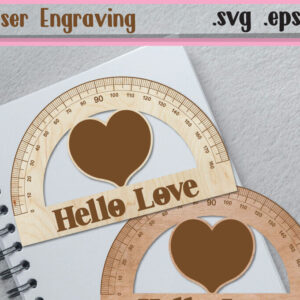 Intra απο ξύλο plywood 3mm-4mm πάχος – Valentine Ruler Arch - Ruler Protactor Δίασταση  20x20 cm INTRAFABR-112727893