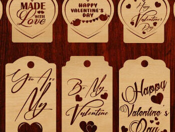 Intra απο ξύλο plywood 3mm-4mm πάχος – Ετικέτες δώρου του Αγίου Βαλεντίνου Πακέτο κοπής με λέιζερ Δίασταση  20x20 cm INTRAFABR-54682069 - Image 1