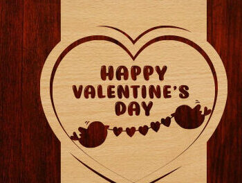 Intra απο ξύλο plywood 3mm-4mm πάχος – Ετικέτες δώρου του Αγίου Βαλεντίνου Πακέτο κοπής με λέιζερ Δίασταση  20x20 cm INTRAFABR-54682069 - Image 3