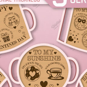 Intra απο ξύλο plywood 3mm-4mm πάχος – Δίσκος σερβιρίσματος Valentine Πακέτο Laser Cu Δίασταση  20x20 cm INTRAFABR-85846681