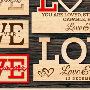 Intra απο ξύλο plywood 3mm-4mm πάχος – Δέσμη κοπής λέιζερ με σημάδια Αγίου Βαλεντίνου Δίασταση  20x20 cm INTRAFABR-112774669