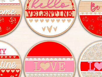 Intra απο ξύλο plywood 3mm-4mm πάχος – Πακέτο Sign Valentine Δίασταση  40x30 cm INTRAFABR-57027641 - Image 4