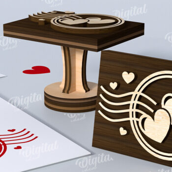 Intra απο ξύλο plywood 3mm-4mm πάχος – Σφραγίδα Αγίου Βαλεντίνου. Αγαπήστε το Δίασταση  20x20 cm INTRAFABR-114873529 - Image 1