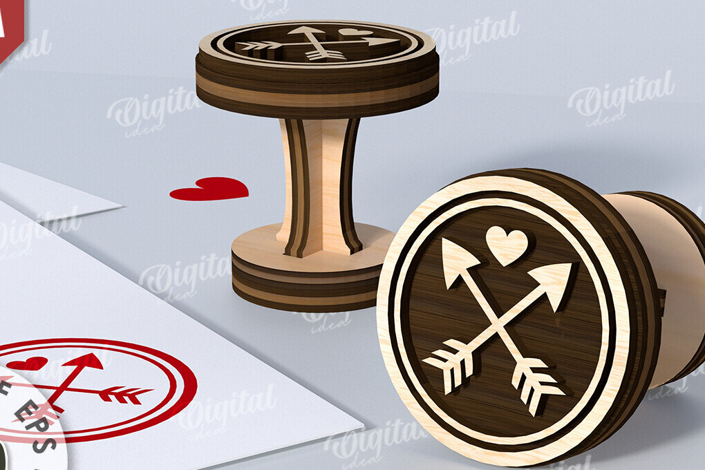 Intra απο ξύλο plywood 3mm-4mm πάχος – Σφραγίδα Αγίου Βαλεντίνου. Αγαπήστε το Δίασταση  20x20 cm INTRAFABR-114873363