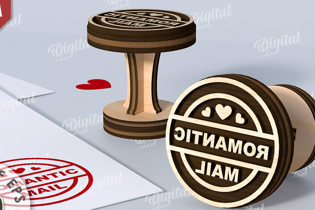 Intra απο ξύλο plywood 3mm-4mm πάχος – Σφραγίδα Αγίου Βαλεντίνου. Αγαπήστε το Δίασταση  20x20 cm INTRAFABR-114873383