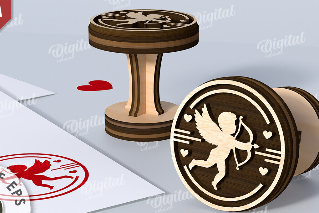 Intra απο ξύλο plywood 3mm-4mm πάχος – Σφραγίδα Αγίου Βαλεντίνου. Αγαπήστε το Δίασταση  20x20 cm INTRAFABR-114873317