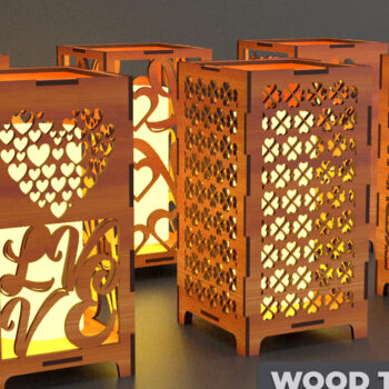 Intra απο ξύλο plywood 3mm-4mm πάχος – Πακέτο κοπής με λέιζερ Valentine Candel Δίασταση  20x20 cm INTRAFABR-90041174 - Image 3