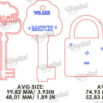 Intra απο ξύλο plywood 3mm-4mm πάχος – Valentine Tag Κλείδωμα και κλειδί κοπής με λέιζερ Δίασταση  20x20 cm INTRAFABR-110669624 - Image 2