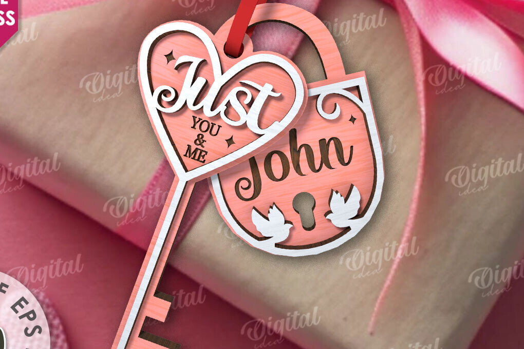 Intra απο ξύλο plywood 3mm-4mm πάχος – Valentine Tag Κλείδωμα και κλειδί κοπής με λέιζερ Δίασταση  20x20 cm INTRAFABR-110669472