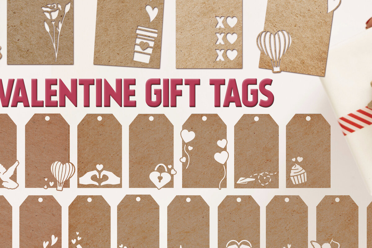 Intra απο ξύλο plywood 3mm-4mm πάχος – Valentine Tags Bundle Paper cut Δίασταση  20x20 cm INTRAFABR-88591510