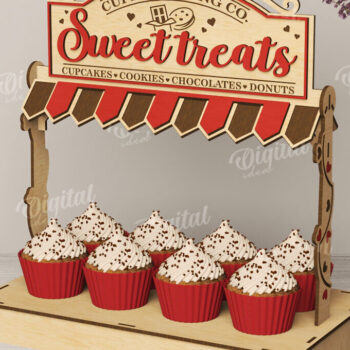 Intra απο ξύλο plywood 3mm-4mm πάχος – Πακέτο λέιζερ Stand Shop Treats Valentine Δίασταση  20x20 cm INTRAFABR-112210124 - Image 3