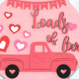 Intra απο ξύλο plywood 3mm-4mm πάχος – Σημάδι φορτηγού Αγίου Βαλεντίνου Δίασταση  20x20 cm INTRAFABR-110273637