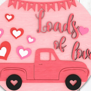 Intra απο ξύλο plywood 3mm-4mm πάχος – Σημάδι φορτηγού Αγίου Βαλεντίνου Δίασταση  20x20 cm INTRAFABR-110273637 - Image 1