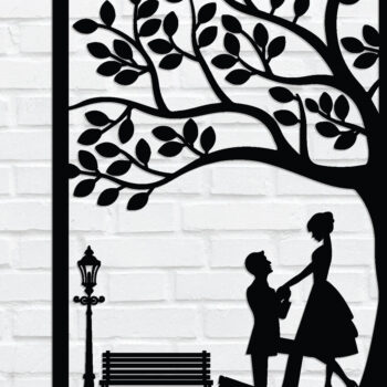 Intra απο ξύλο plywood 3mm-4mm πάχος – Βαλεντίνο Wall Art-Cutfile Laser γάμου Δίασταση  40x30 cm INTRAFABR-89609728 - Image 1