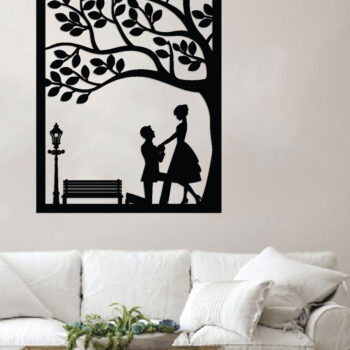 Intra απο ξύλο plywood 3mm-4mm πάχος – Βαλεντίνο Wall Art-Cutfile Laser γάμου Δίασταση  40x30 cm INTRAFABR-89609728 - Image 2