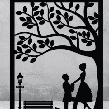 Intra απο ξύλο plywood 3mm-4mm πάχος – Βαλεντίνο Wall Art-Cutfile Laser γάμου Δίασταση  40x30 cm INTRAFABR-89609728 - Image 3