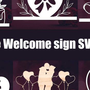 Intra απο ξύλο plywood 3mm-4mm πάχος – Πακέτο κοπής με λέιζερ καλωσορίσματος για τον Άγιο Βαλεντίνο Δίασταση  20x20 cm INTRAFABR-60396414 - Image 1