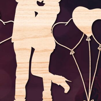 Intra απο ξύλο plywood 3mm-4mm πάχος – Πακέτο κοπής με λέιζερ καλωσορίσματος για τον Άγιο Βαλεντίνο Δίασταση  20x20 cm INTRAFABR-60396414 - Image 2