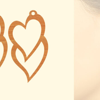 Intra απο ξύλο plywood 3mm-4mm πάχος – Valentine Ξύλινα Σκουλαρίκια Δίασταση  5x5 cm INTRAFABR-87192417 - Image 1