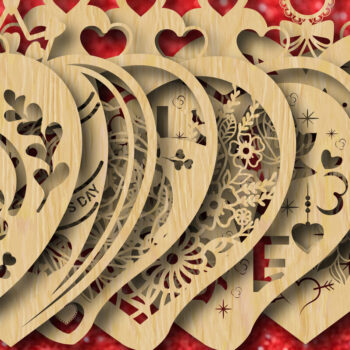 Intra απο ξύλο plywood 3mm-4mm πάχος – Βαλεντίνο Ξύλινο Στολίδι Καρδιάς 1007 Δίασταση  20x20 cm INTRAFABR-90010932 - Image 5