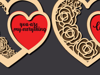 Intra απο ξύλο plywood 3mm-4mm πάχος – Βαλεντίνο Ξύλινο Στολίδι Καρδιάς 1314 Δίασταση  20x20 cm INTRAFABR-114530271 - Image 2