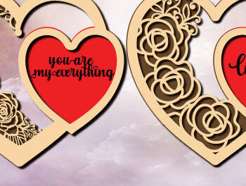 Intra απο ξύλο plywood 3mm-4mm πάχος – Βαλεντίνο Ξύλινο Στολίδι Καρδιάς 1314 Δίασταση  20x20 cm INTRAFABR-114530271 - Image 3