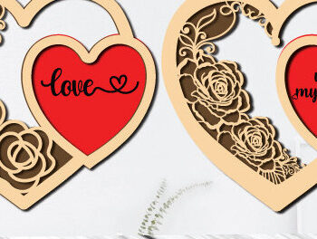 Intra απο ξύλο plywood 3mm-4mm πάχος – Βαλεντίνο Ξύλινο Στολίδι Καρδιάς 1314 Δίασταση  20x20 cm INTRAFABR-114530271 - Image 5