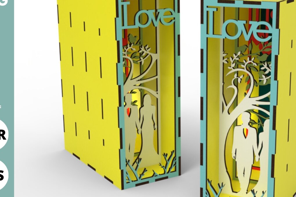 Intra απο ξύλο plywood 3mm-4mm πάχος – Valentines Book Nook,, Δίασταση  20x20 cm INTRAFABR-82368896