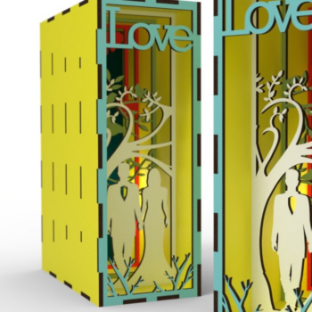 Intra απο ξύλο plywood 3mm-4mm πάχος – Valentines Book Nook,, Δίασταση  20x20 cm INTRAFABR-82368896 - Image 4