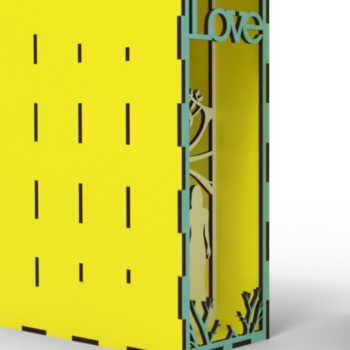 Intra απο ξύλο plywood 3mm-4mm πάχος – Valentines Book Nook,, Δίασταση  20x20 cm INTRAFABR-82368896 - Image 5