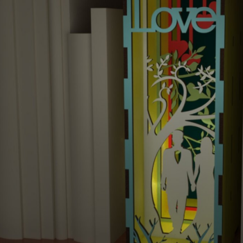 Intra απο ξύλο plywood 3mm-4mm πάχος – Valentines Book Nook,, Δίασταση  20x20 cm INTRAFABR-82368896 - Image 6