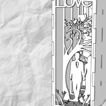 Intra απο ξύλο plywood 3mm-4mm πάχος – Valentines Book Nook,, Δίασταση  20x20 cm INTRAFABR-82368896 - Image 7