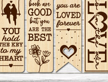 Intra απο ξύλο plywood 3mm-4mm πάχος – Πακέτο κοπής λέιζερ σελιδοδείκτη Valentines Δίασταση  20x20 cm INTRAFABR-87456753 - Image 1