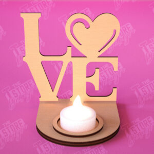 Intra απο ξύλο plywood 3mm-4mm πάχος – Κηροπήγιο Αγίου Βαλεντίνου | Κηροπήγιο Δίασταση  20x20 cm INTRAFABR-112523357